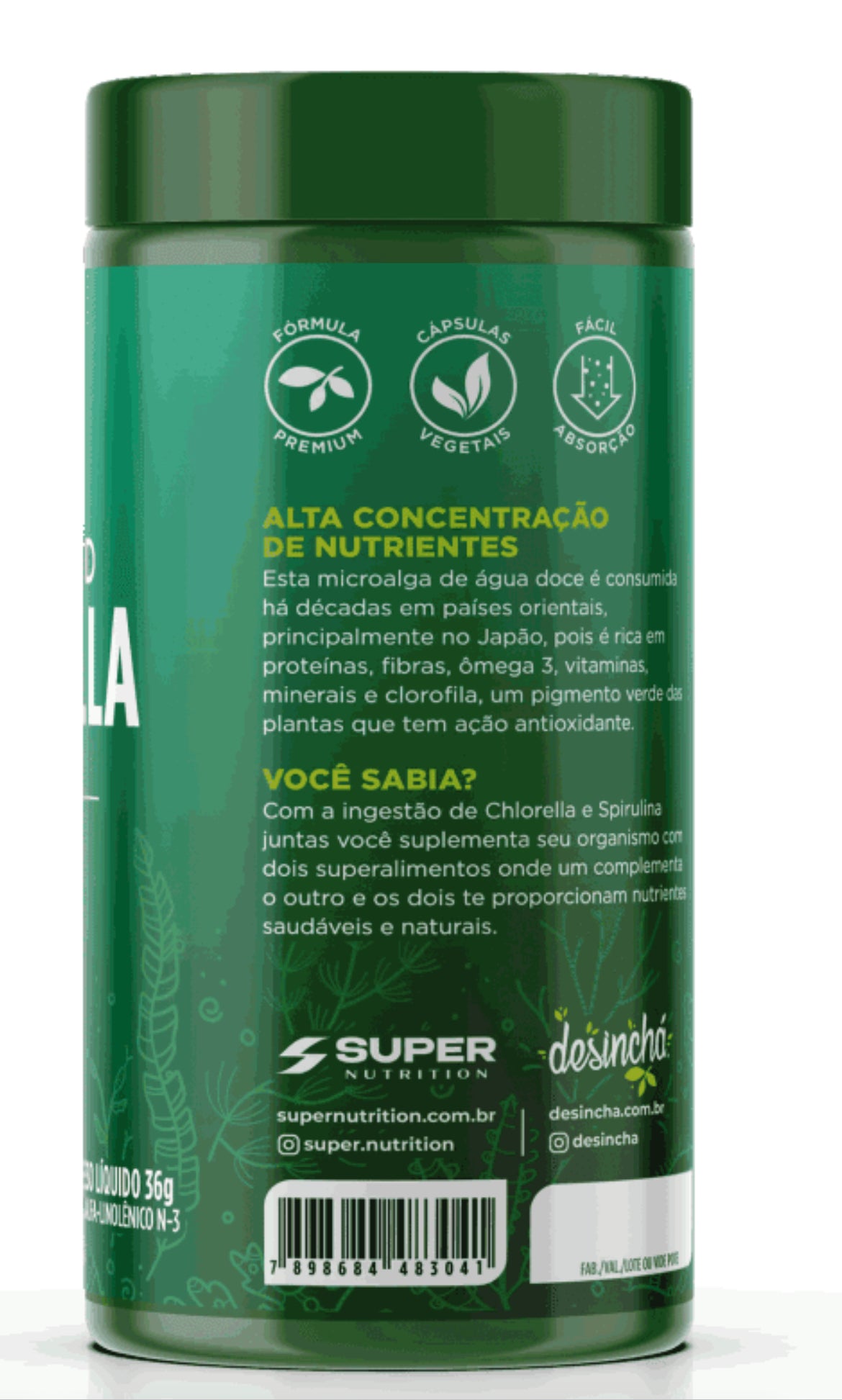 Super Chlorella 60 Cápsulas Concentradas - Desincha