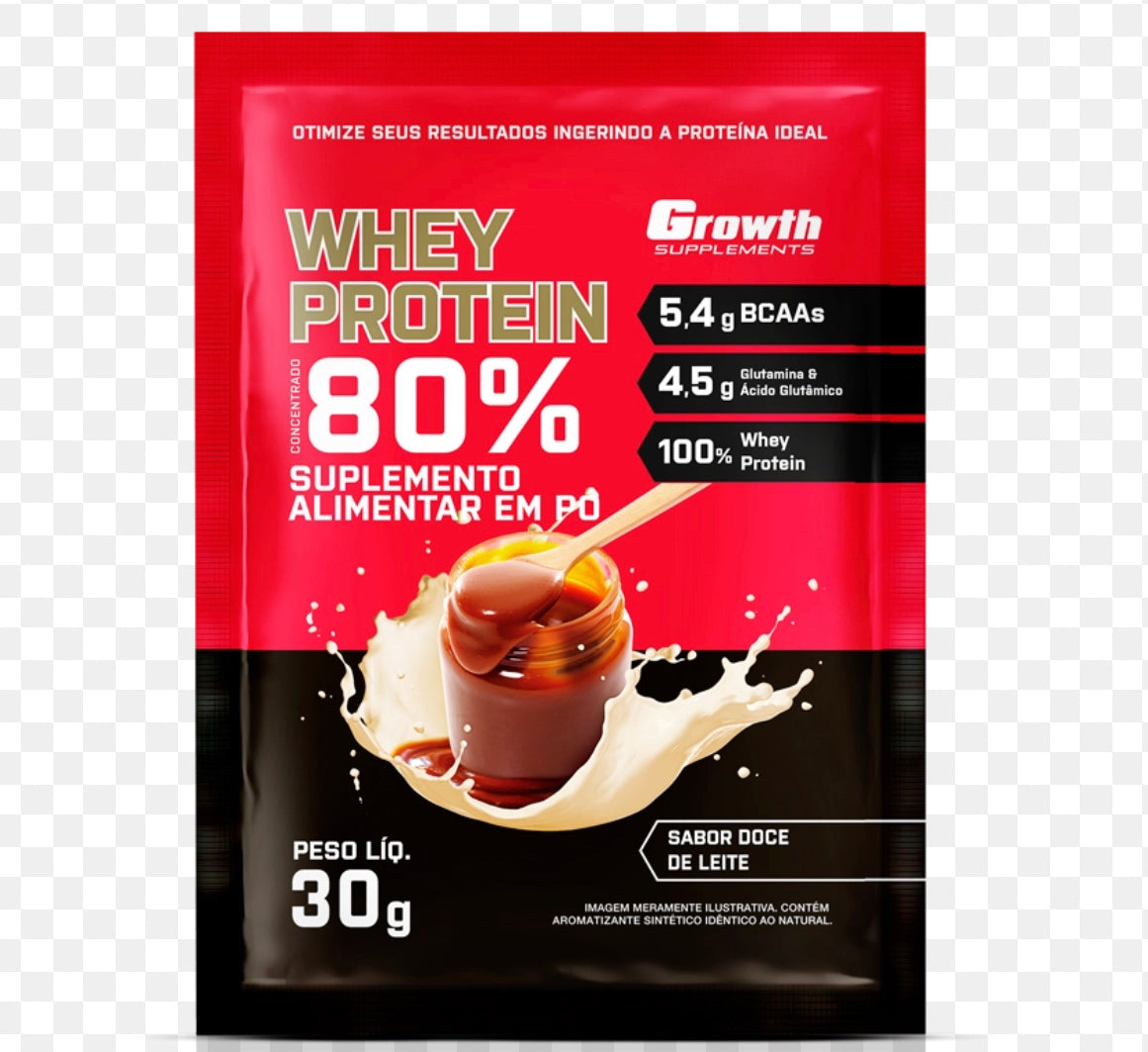 DOSE WHEY PROTEIN Growth CONCENTRADO 30GR -Doce de Leite