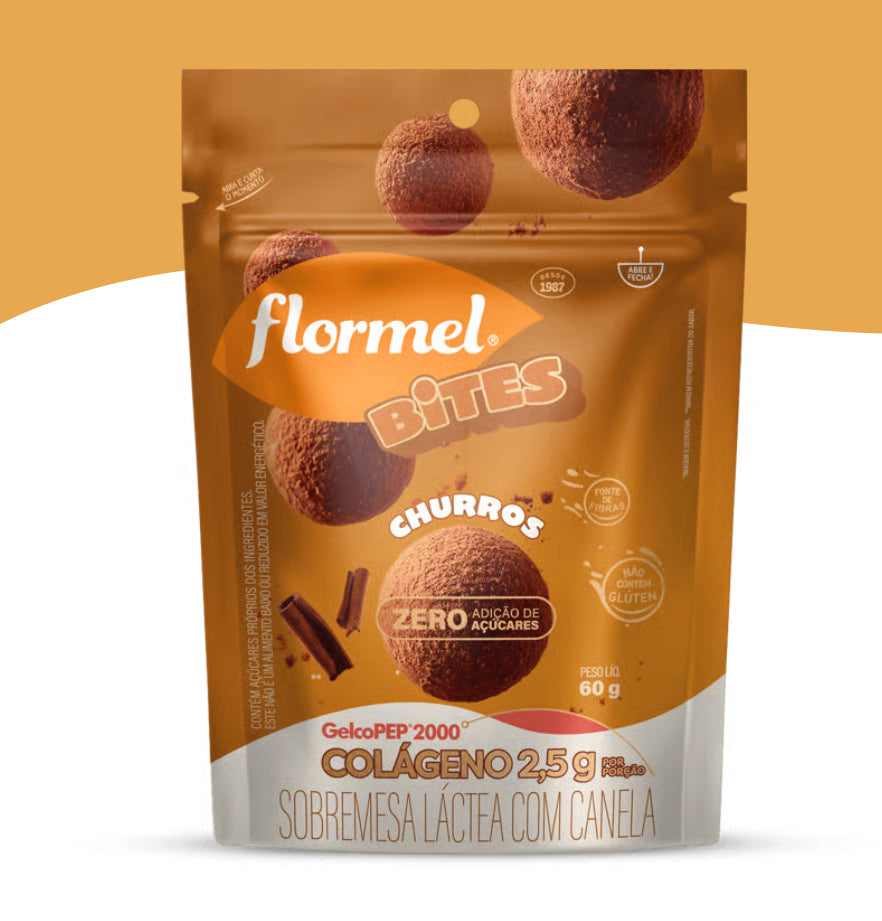 BOLINHAS DE CHURROS BITES ZERO AÇÚCAR 60G Flormel