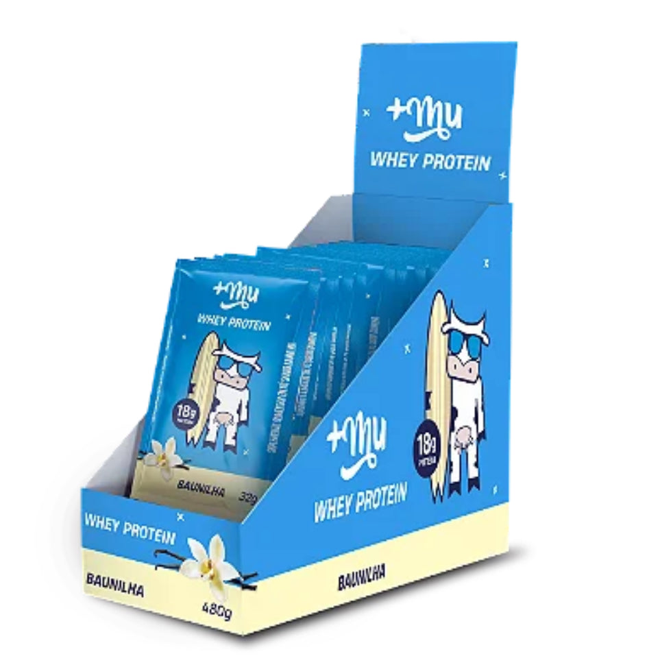 WHEY CONCENTRADO +MU - BAUNILHA-unidade 32g