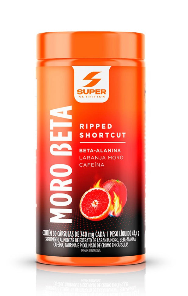 Moro Beta Laranja Moro, Beta-Alanina e Cafeína (60 cápsulas) Desincha