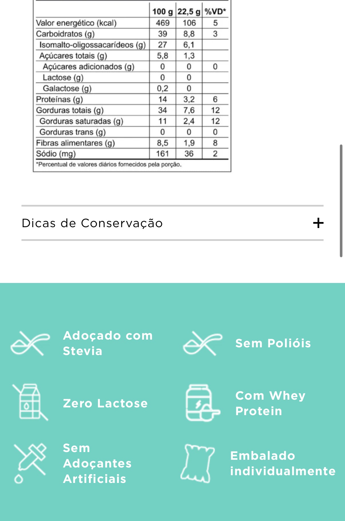 Paçoca Castanha-de-caju e Coco | Linha Stevia 225g