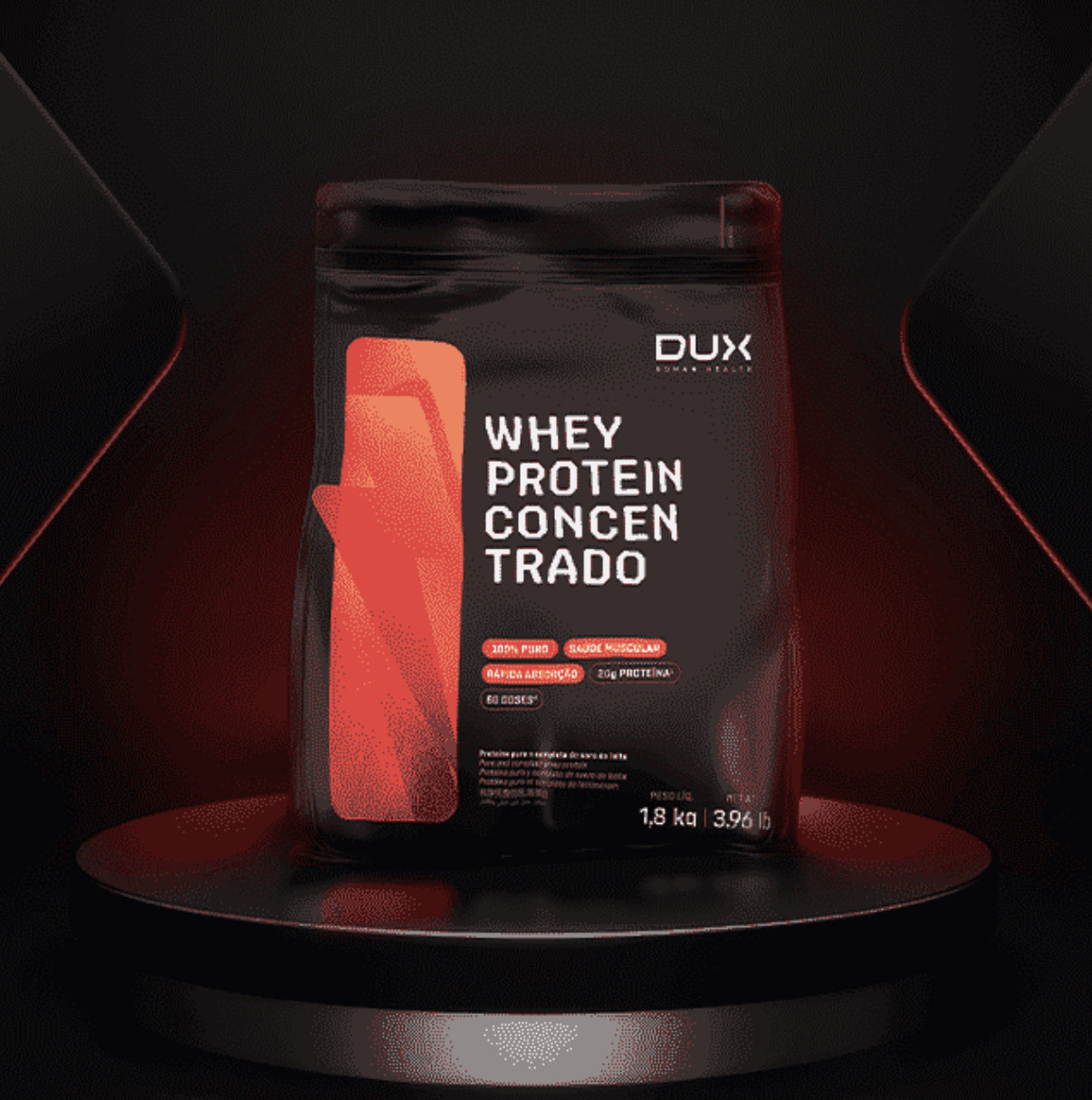 WHEY PROTEIN Dux CONCENTRADO - 1,8 KG- Sabor Chocolate Branco