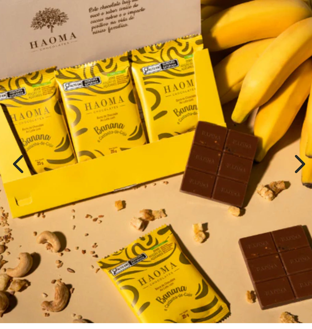 Haoma Barra Banana e Castanha-de-Caju | Linha Stevia - 75g