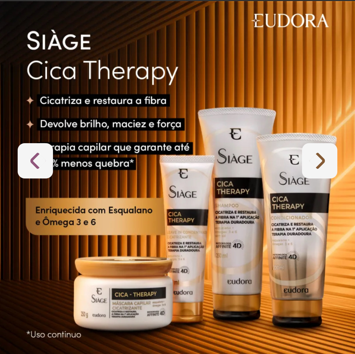 Combo Siàge Cica-Therapy (4 itens) Eudora