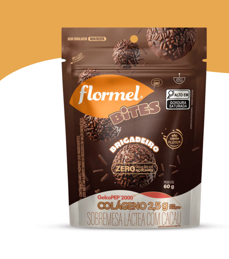 BOLINHAS DE BRIGADEIRO, COM CACAU, ZERO AÇÚCAR - 60G Flormel