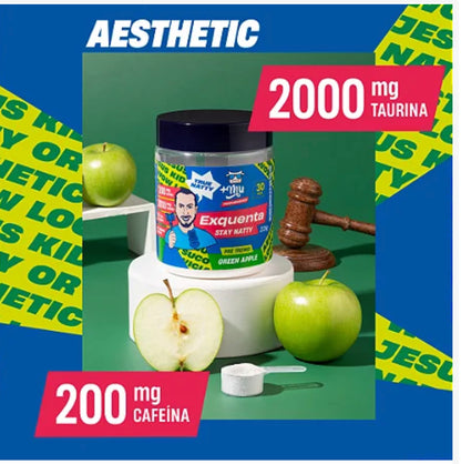 EXQUENTA STAY NATTY - PRÉ TREINO +Mu - GREEN APPLE - 225G