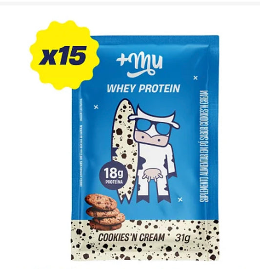 WHEY CONCENTRADO +MU - COOKIES'N CREAM -31G -Unidade