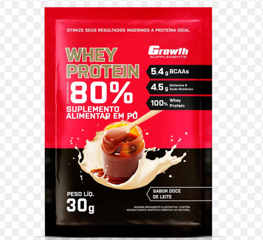 DOSE WHEY PROTEIN Growth CONCENTRADO 30GR -Doce de Leite