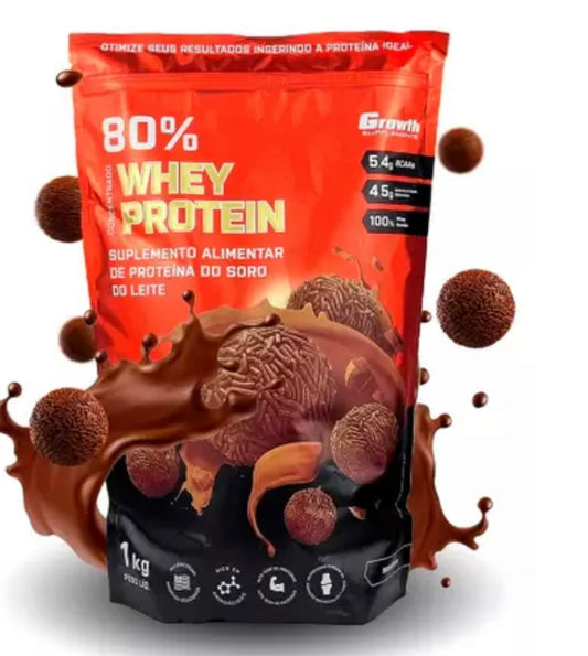 Whey Protein Concentrado (1KG) - Growth -Sabor Brigadeiro