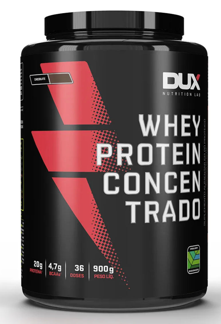 WHEY PROTEIN Dux CONCENTRADO - POTE 900g Sabor Chocolate Branco