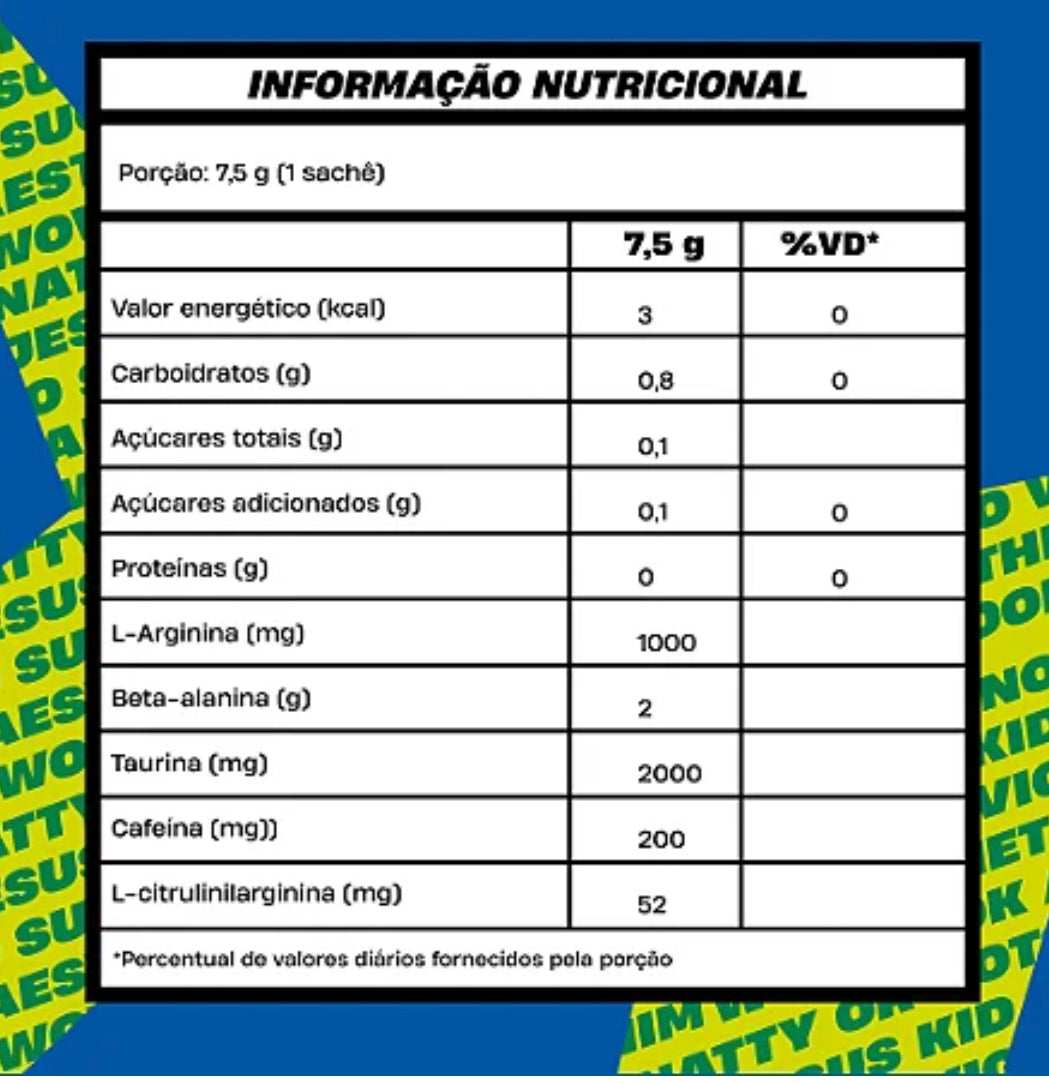 EXQUENTA STAY NATTY +Mu - PRÉ-TREINO EM SACHÊ - GREEN APPLE -Unidade