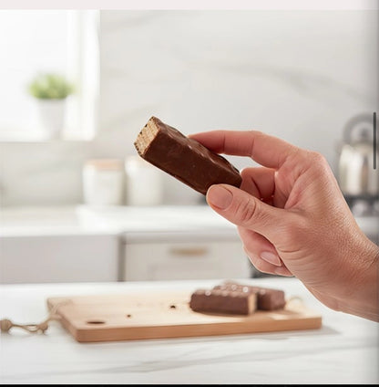 WAFER BRICKS 12 unidades SABOR AMENDOIM COM CANELA COM COBERTURA CHOCOLATE 240g - GROWTH SUPPLEMENTS