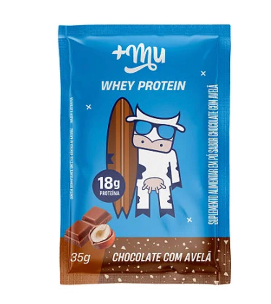 WHEY CONCENTRADO +MU - CHOCOLATE COM AVELÃ -Unidade
