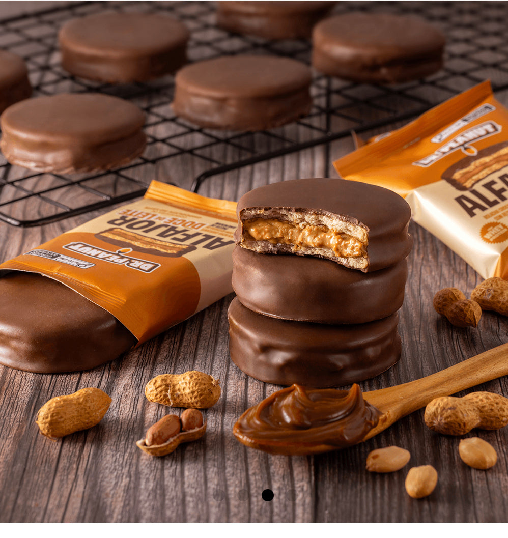 Dr. Peanut Alfajor  Doce de Leite - Cobertura de Chocolate ao Leite-