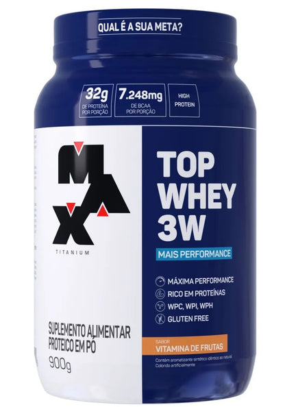 Top Whey 3W + Performance 900G - Max TitaniumVitamina de Frutas