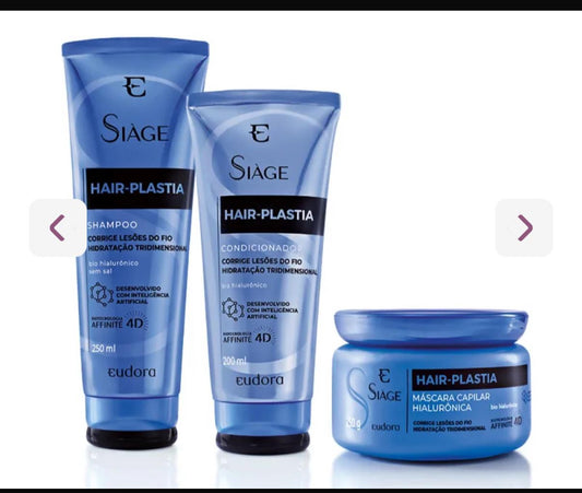 Combo Siàge Hair Plastia Shampoo + Máscara + Condicionador- Eudora