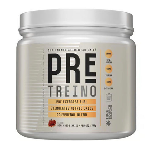 True source pre treino Honey Red Berries Ginger 390G