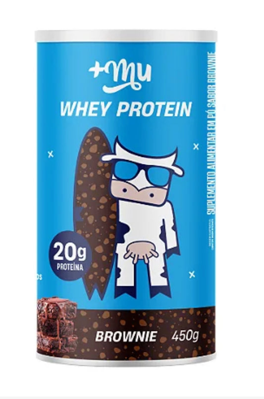 WHEY CONCENTRADO + MU - BROWNIE - POTE 450G