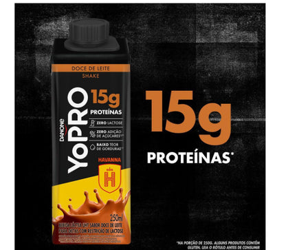 YoPRO Bebida Láctea UHT Doce de Leite Havanna 15g de proteínas 250ml -unidade