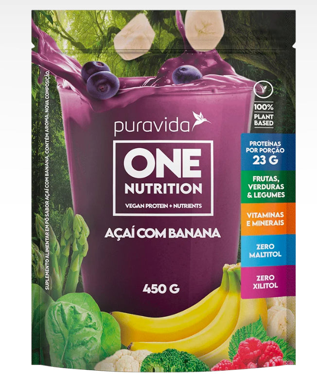 Pura vida /ONE NUTRITION
SABOR AÇAÍ COM BANANA
450 G