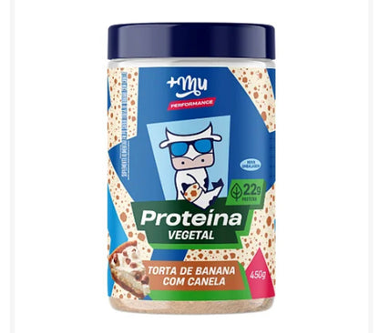 PROTEÍNA VEGETAL +MU PERFORMANCE - TORTA DE BANANA COM CANELA - POTE 450G