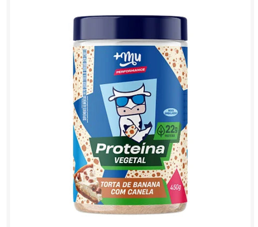 PROTEÍNA VEGETAL +MU PERFORMANCE - TORTA DE BANANA COM CANELA - POTE 450G