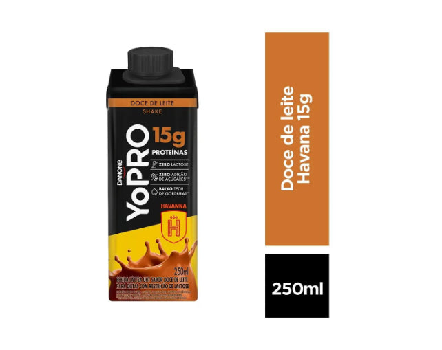 YoPRO Bebida Láctea UHT Doce de Leite Havanna 15g de proteínas 250ml -unidade