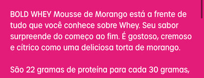 Bold Whey Mousse de Morango 450g
