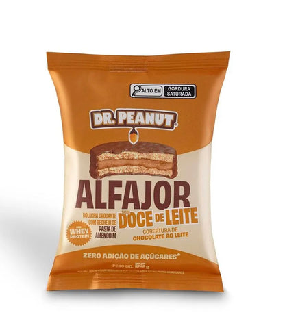 Dr. Peanut Alfajor  Doce de Leite - Cobertura de Chocolate ao Leite-