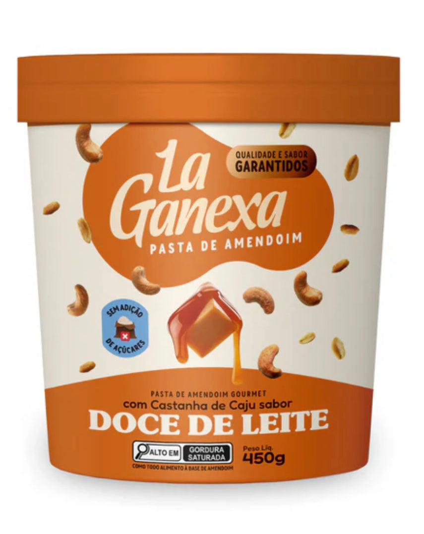 La Ganexa Pasta de Amendoim sabor Doce de Leite com Castanha de Caju