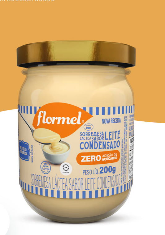 LEITE CONDENSADO ZERO AÇÚCAR - POTE COM 200G Flormel