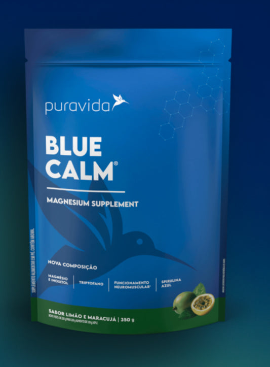 BLUE CALM Pura Vida 
MAGNESIUM SUPPLEMENT
SABOR LIMÃO E MARACUJÁ