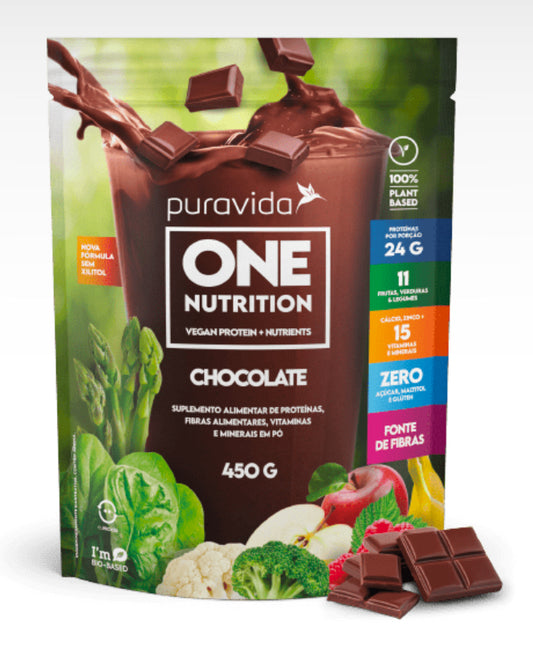 Pura vida / ONE NUTRITION
SABOR CHOCOLATE
450 G