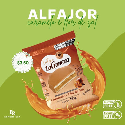 LaFajor Ganexa Alfajor sabor Caramelo e Flor de Sal - unidade