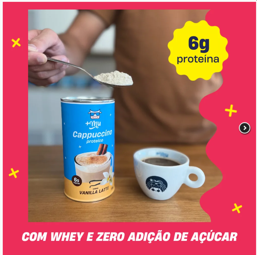 CAPPUCCINO +MU (COM WHEY) - VANILLA LATTE - 200G
